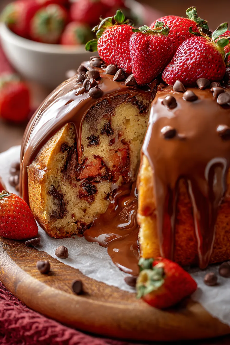 quick bread batter folding strawberries