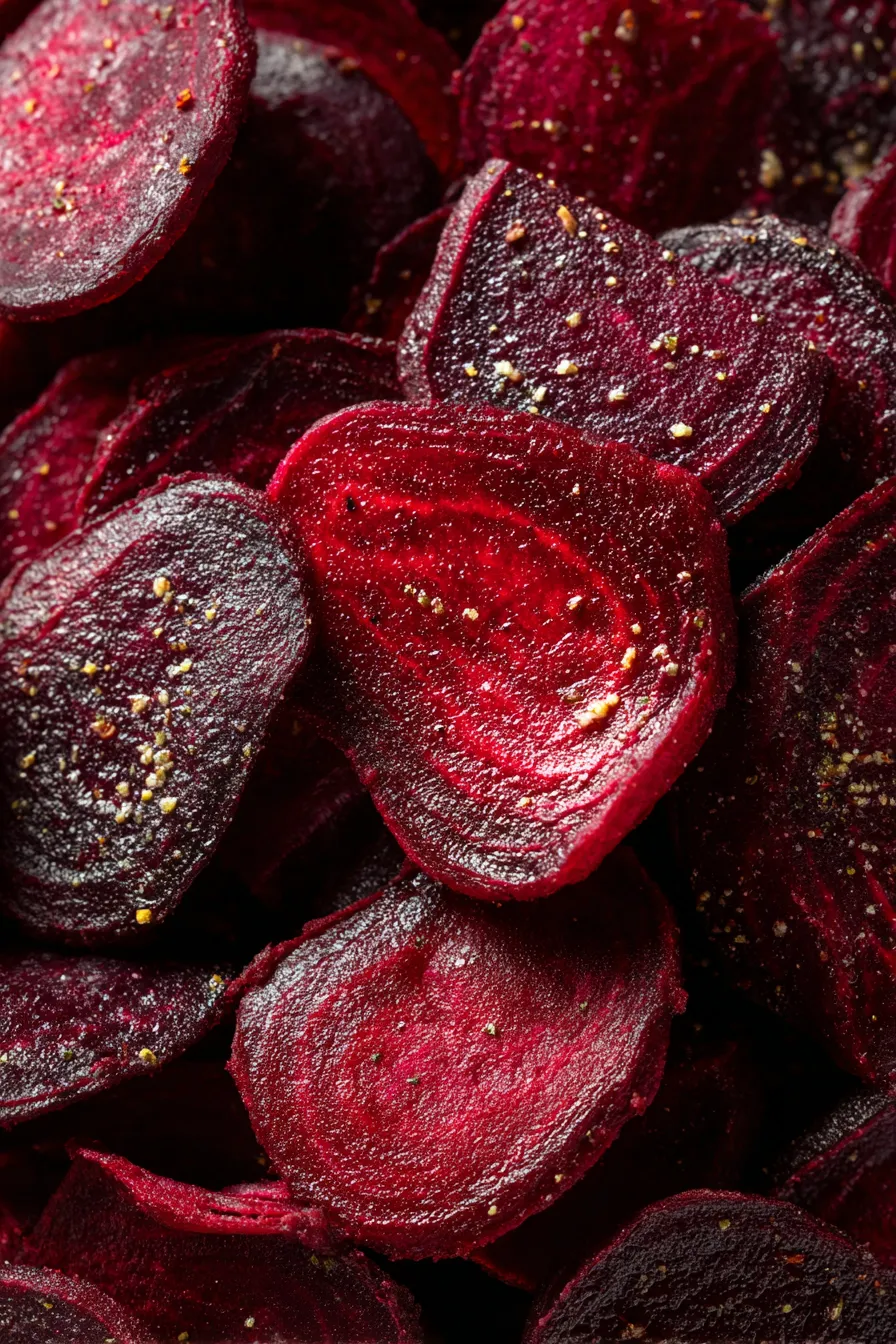 Seasoned Beet Chips-overhead-bowl