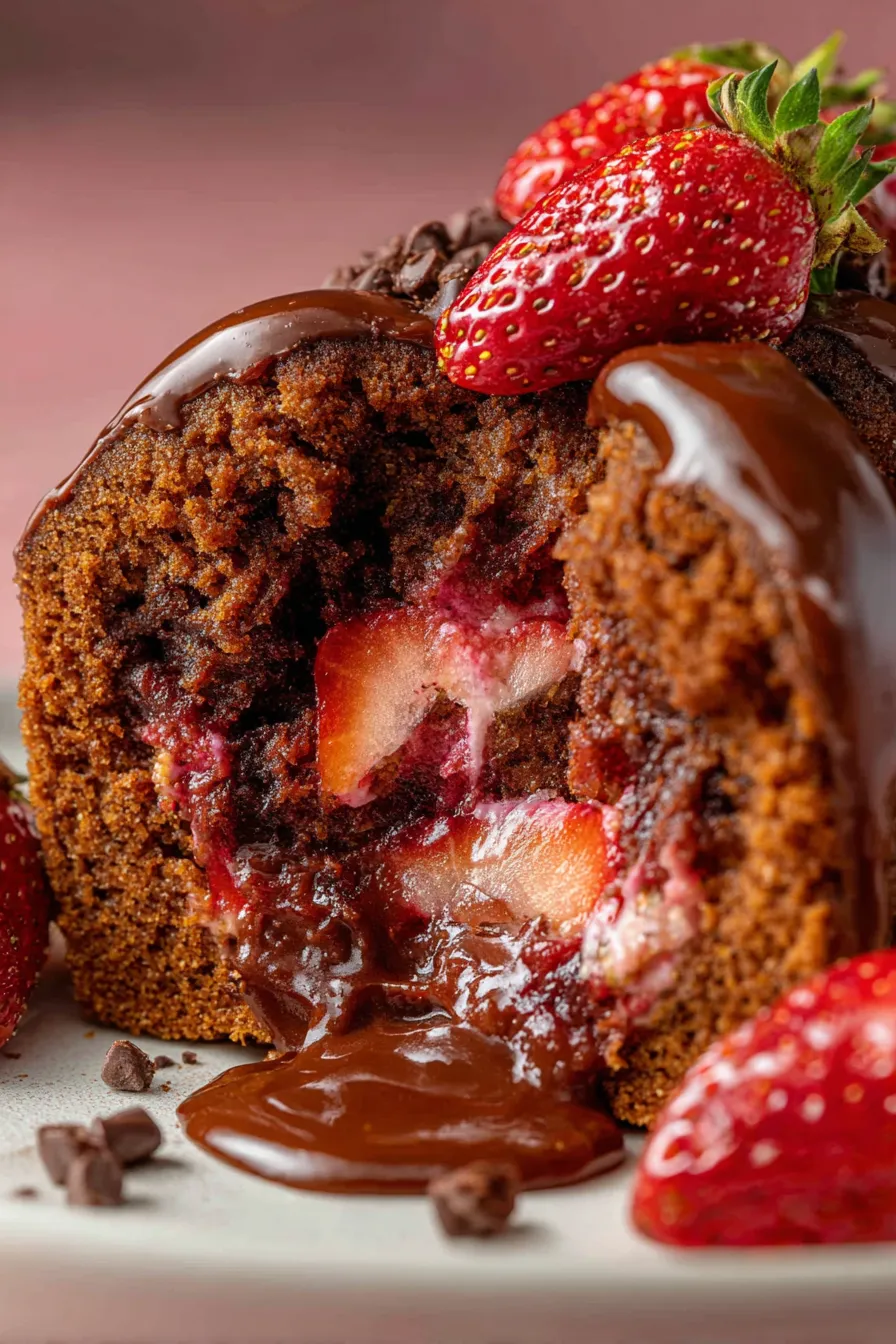strawberry bread overhead rustic board