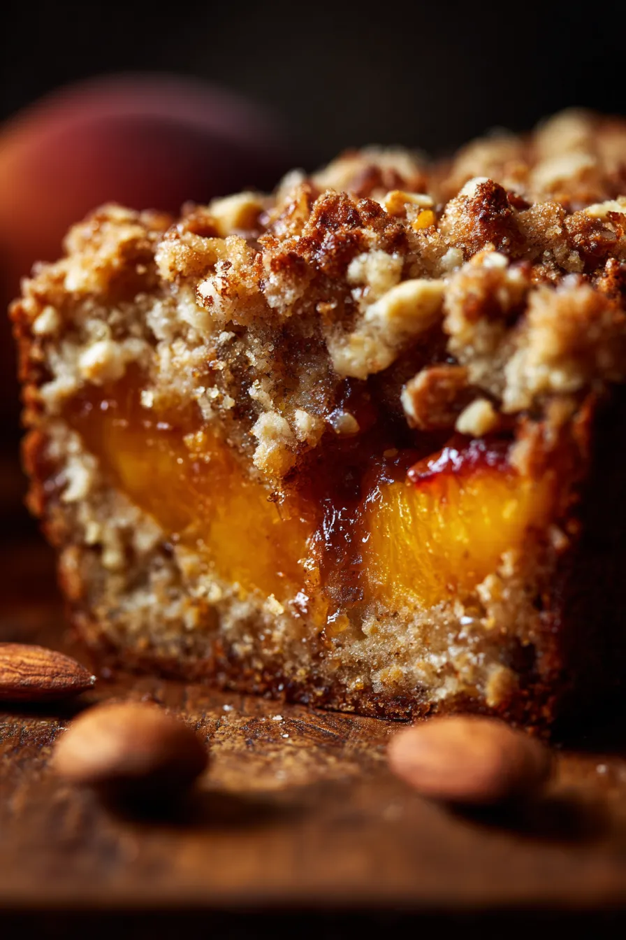streusel topping texture closeup