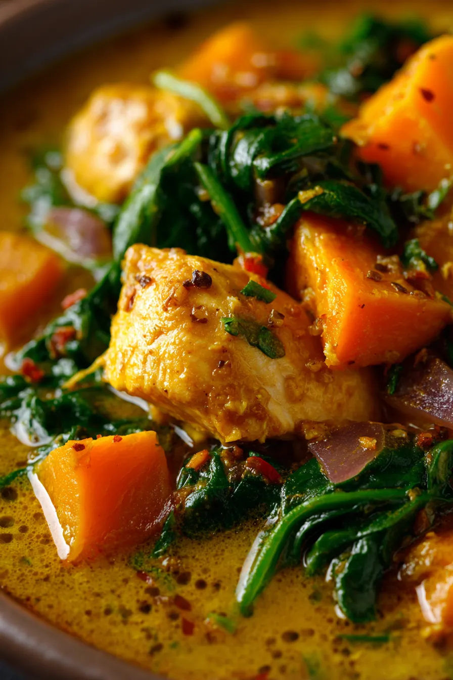 sweet potato curry ingredients dump