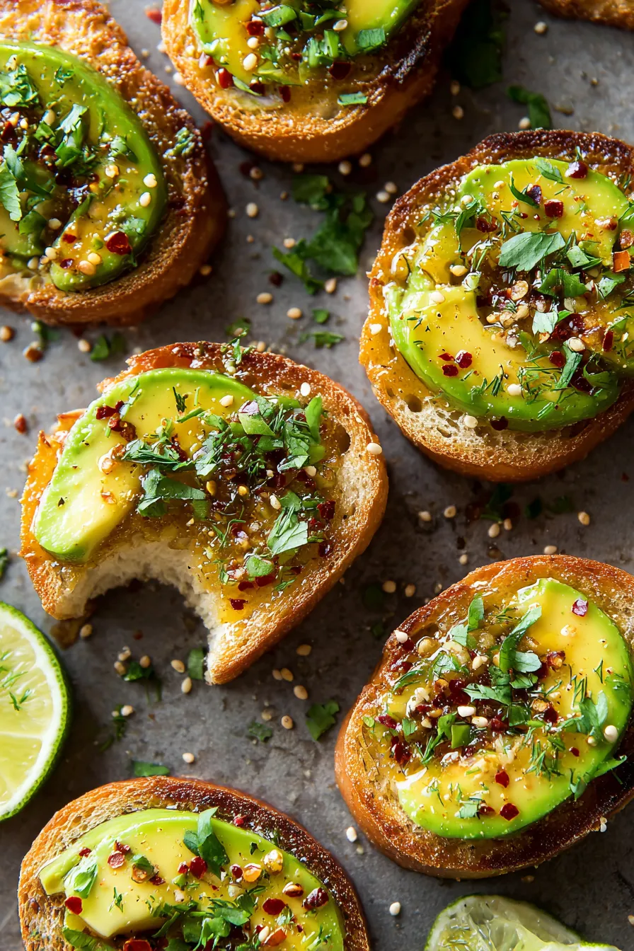 Toast Cubes with Avocado