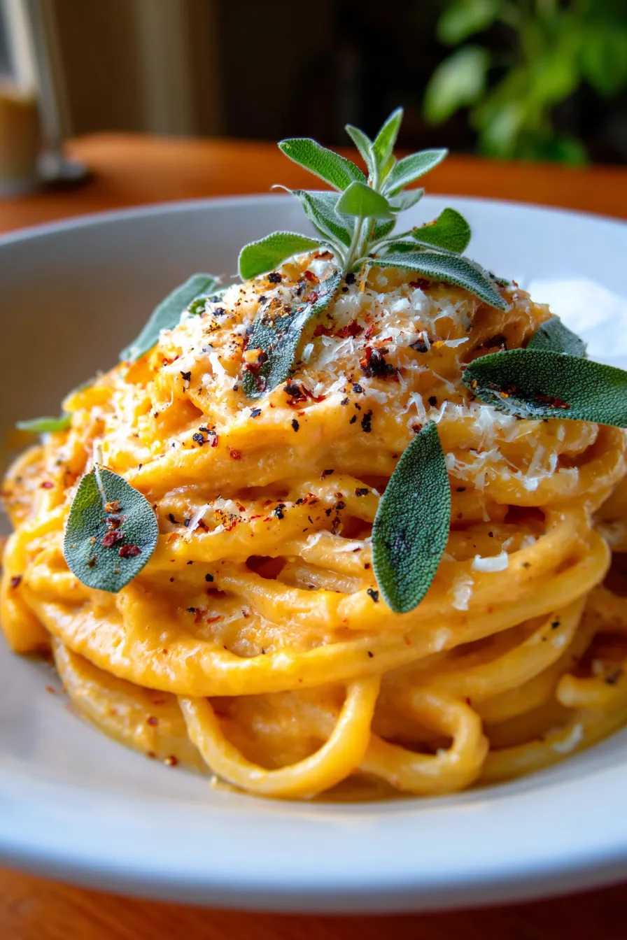 Alfredo Sauce with Butternut Squash Cream-sauce-texture-closeup
