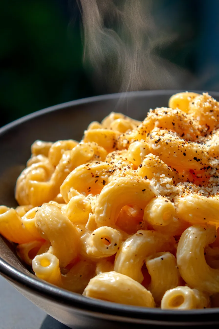 Alfredo-Style Mac and Cheese-serving-fork