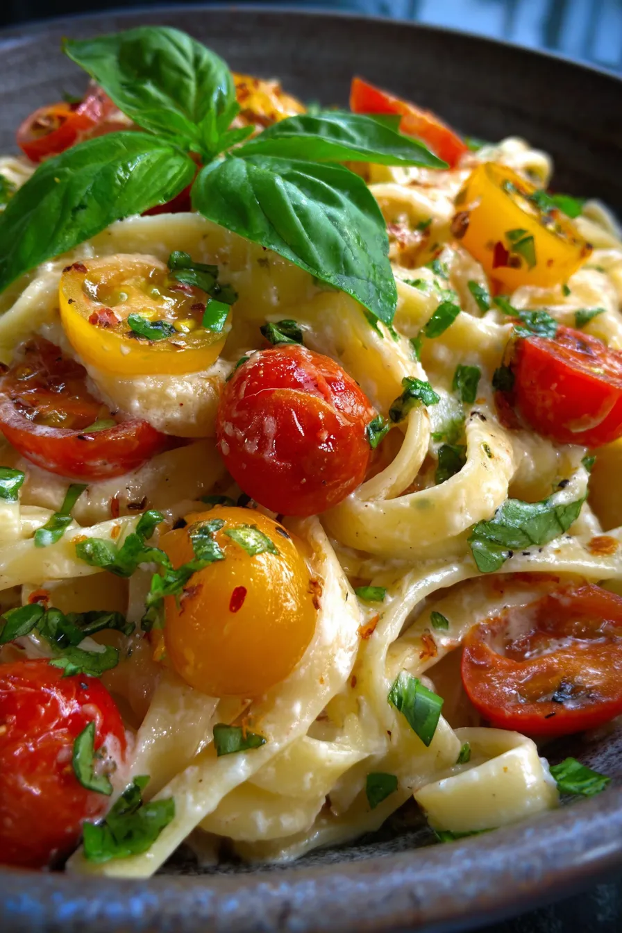 Alfredo with Cherry Tomatoes & Basil-ingredients-fresh