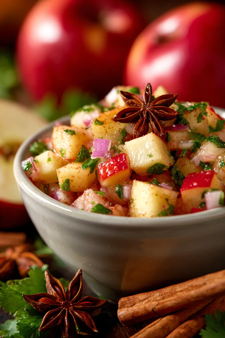 Apple Cinnamon Fall Salsa-ingredients-chopped