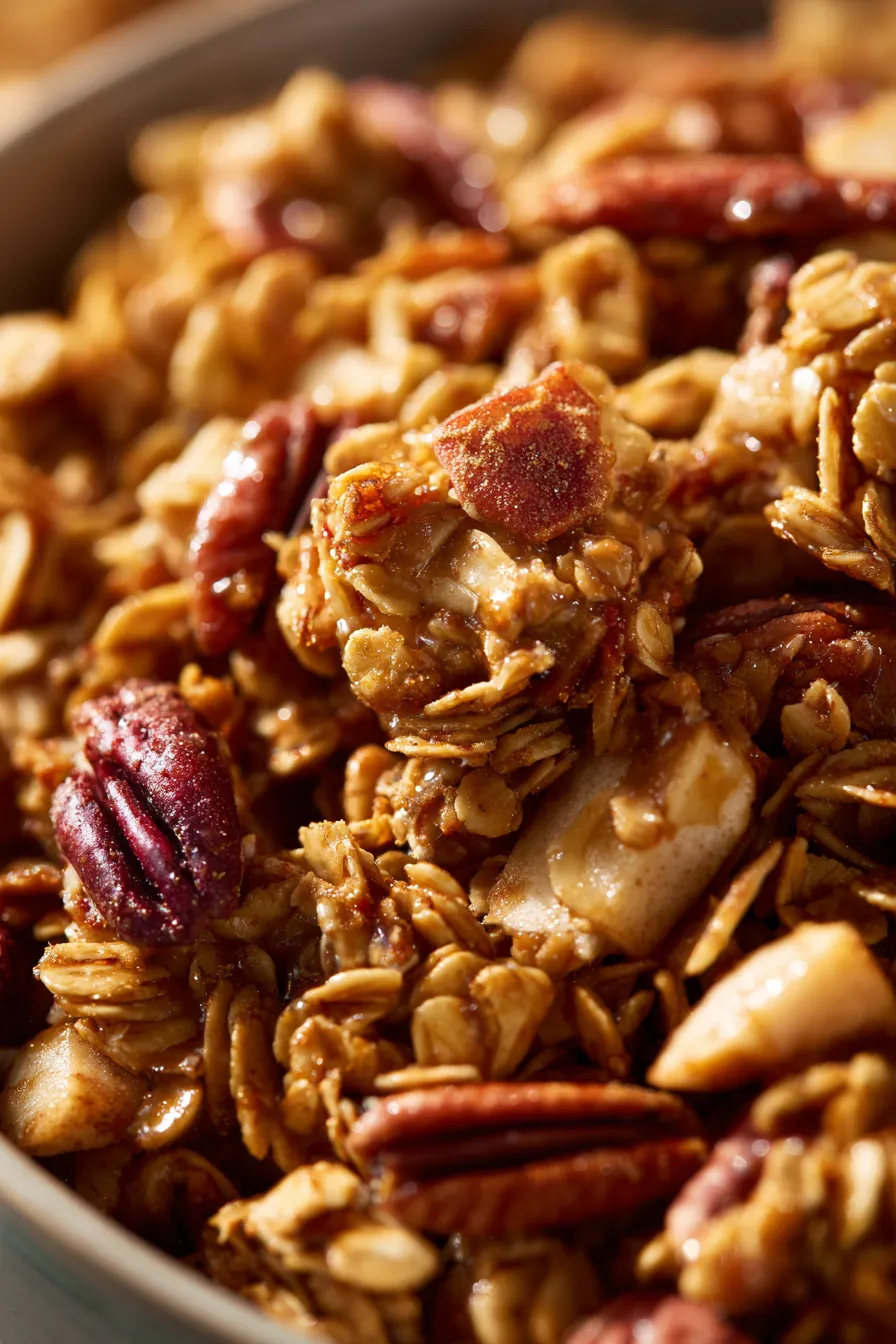 Best Ever Apple Pie Granola with Maple Drizzle Recipe