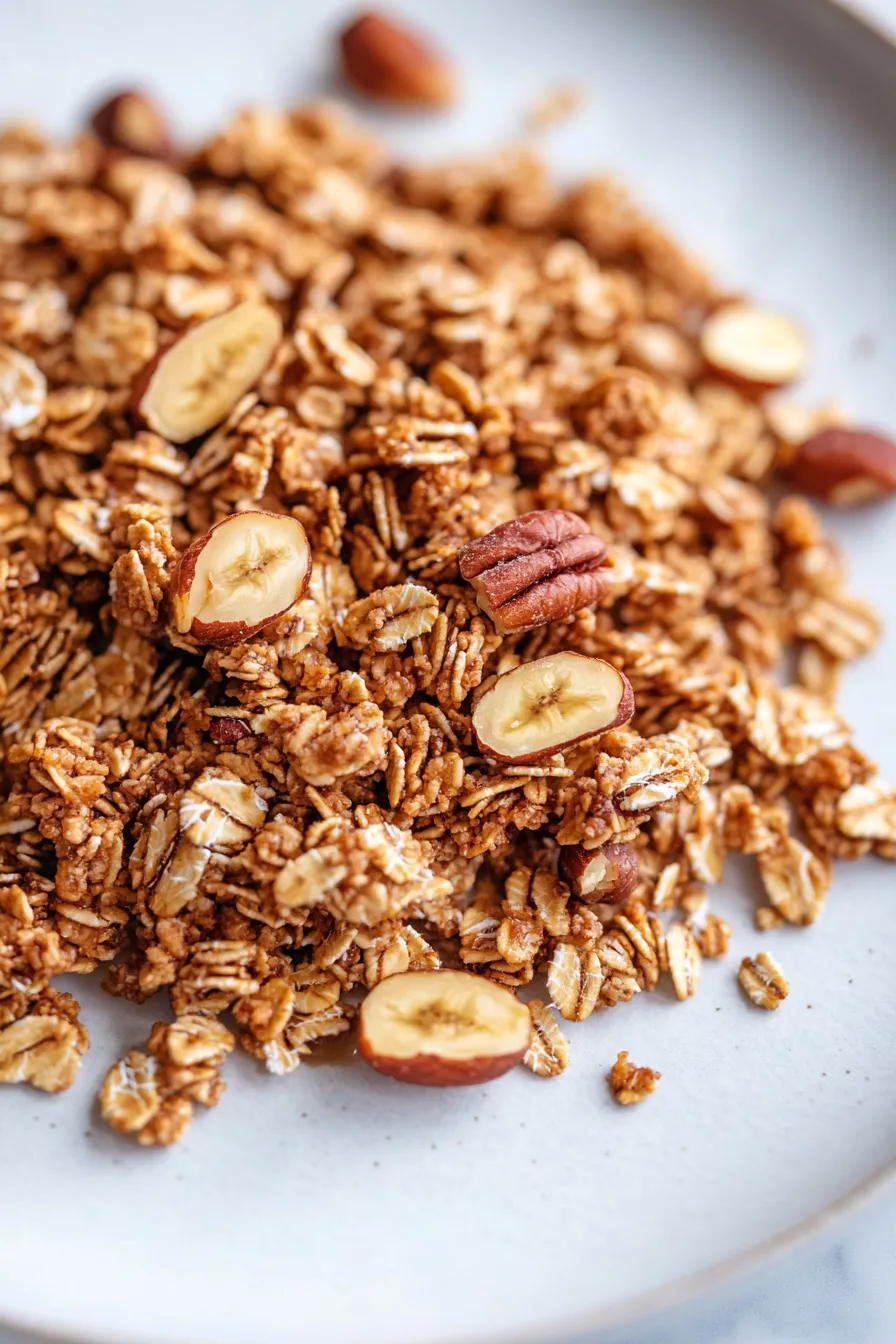 Banana Nut Bread Granola-clusters-closeup