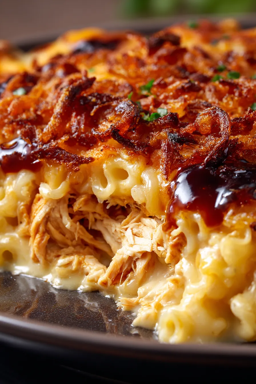 The Ultimate BBQ Chicken Mac and Cheese Bake (Easy)