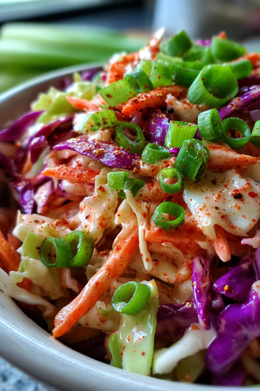 BBQ Ranch Coleslaw-close-up-vibrant