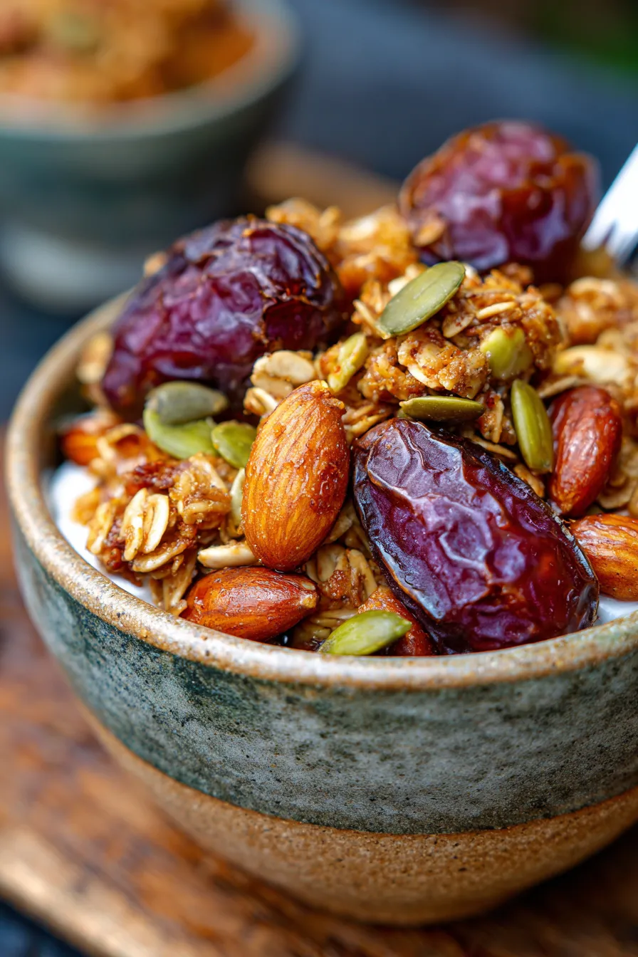 Chai-Spiced Granola with Dates-baking-sheet