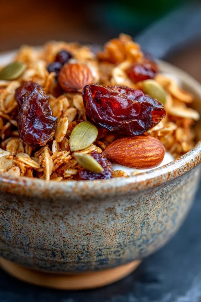Chai-Spiced Granola with Dates: Easy, Healthy, & Delicious