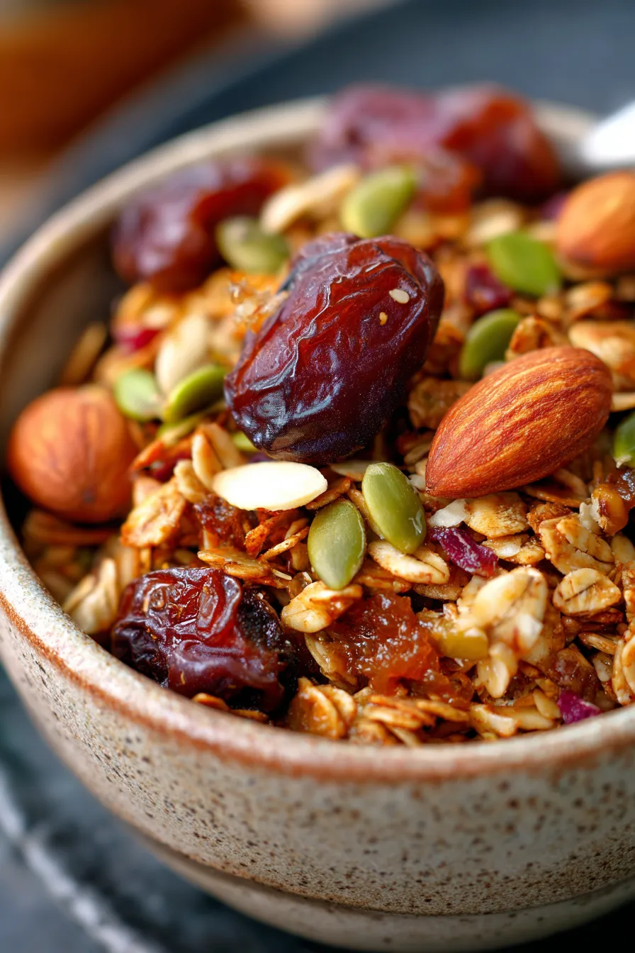 Chai-Spiced Granola with Dates-ingredients-overhead