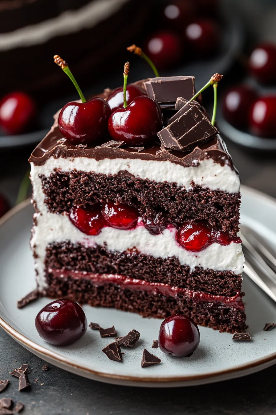 Decadent Cherry Chocolate Black Forest Style Cake Recipe