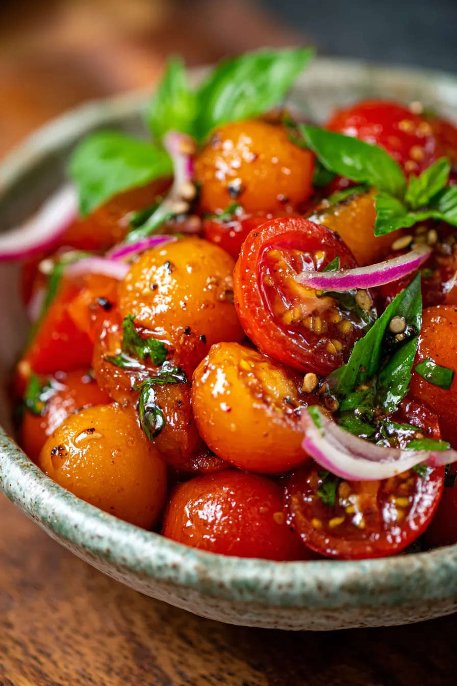 Cherry Tomato Balsamic Salsa-garden-fresh-presentation