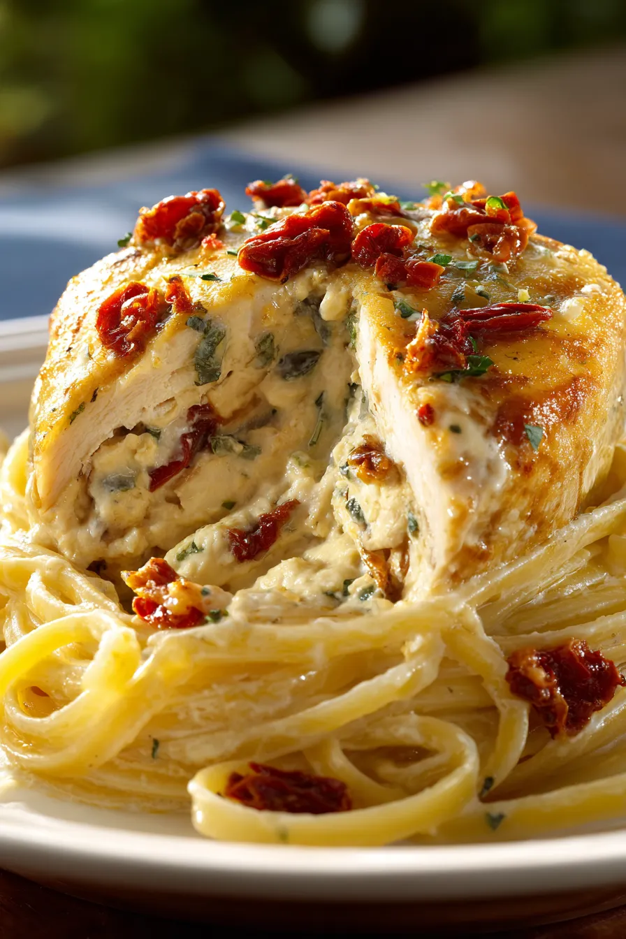 Creamiest Chicken Alfredo with Sun-Dried Tomatoes (40 Min)