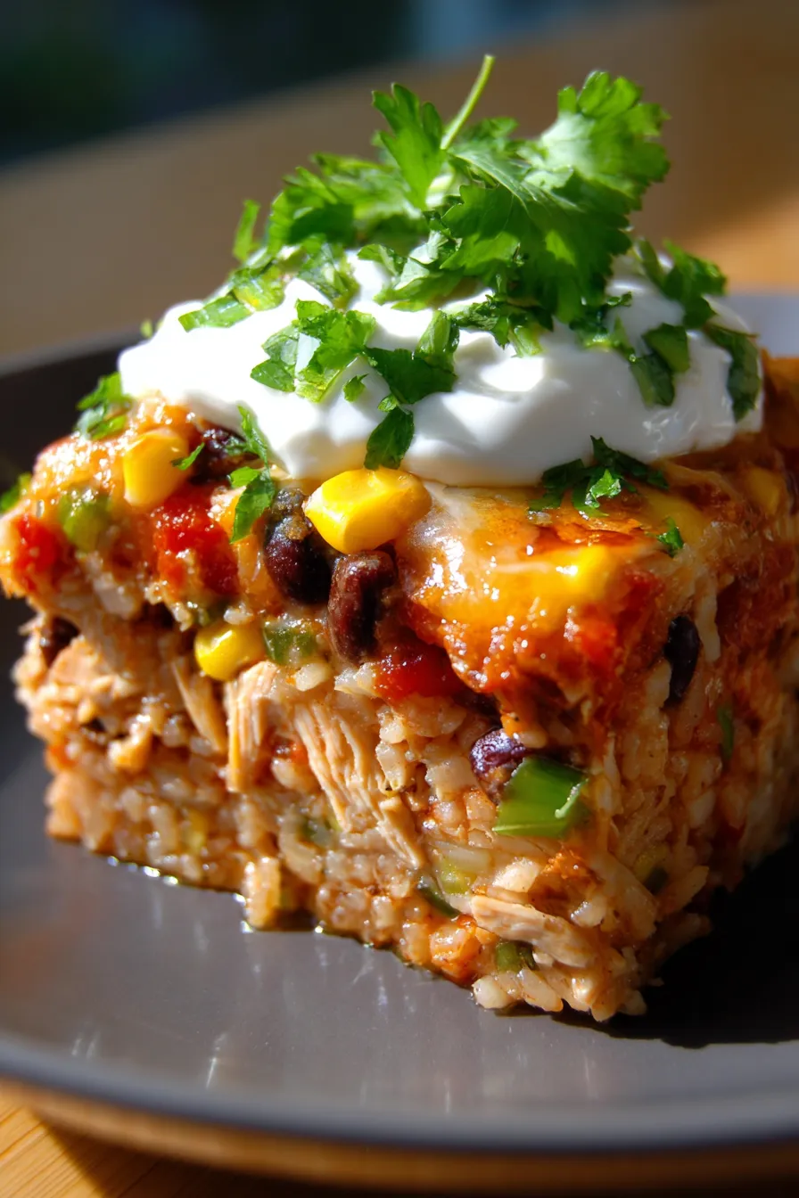 Chicken Burrito Casserole-ingredients-assembly-flatlay