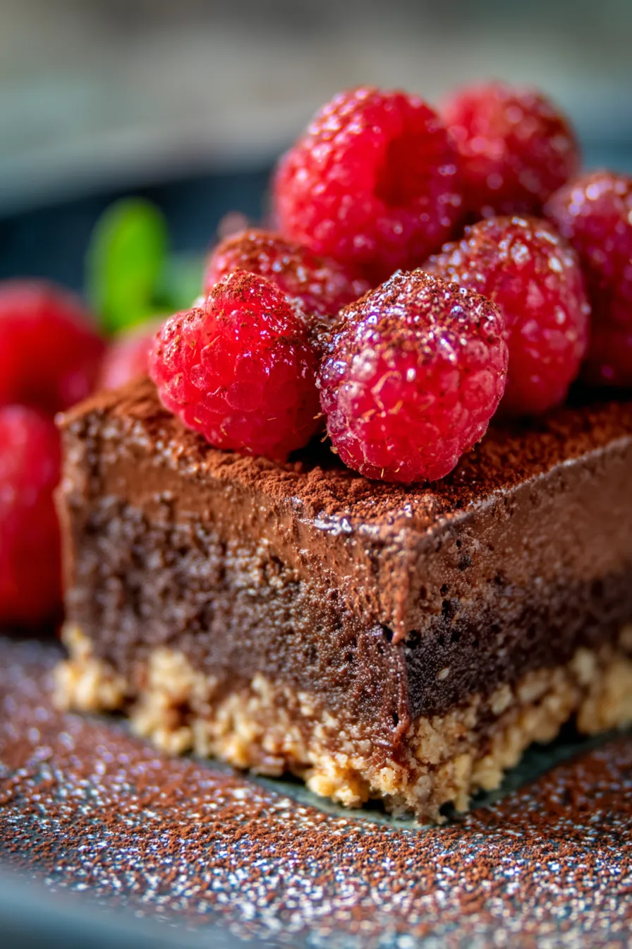 Chocolate Avocado Silk Cake-slice-closeup-texture