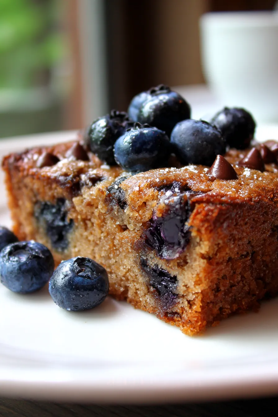 Chocolate Blueberry Breakfast Cake-texture-closeup