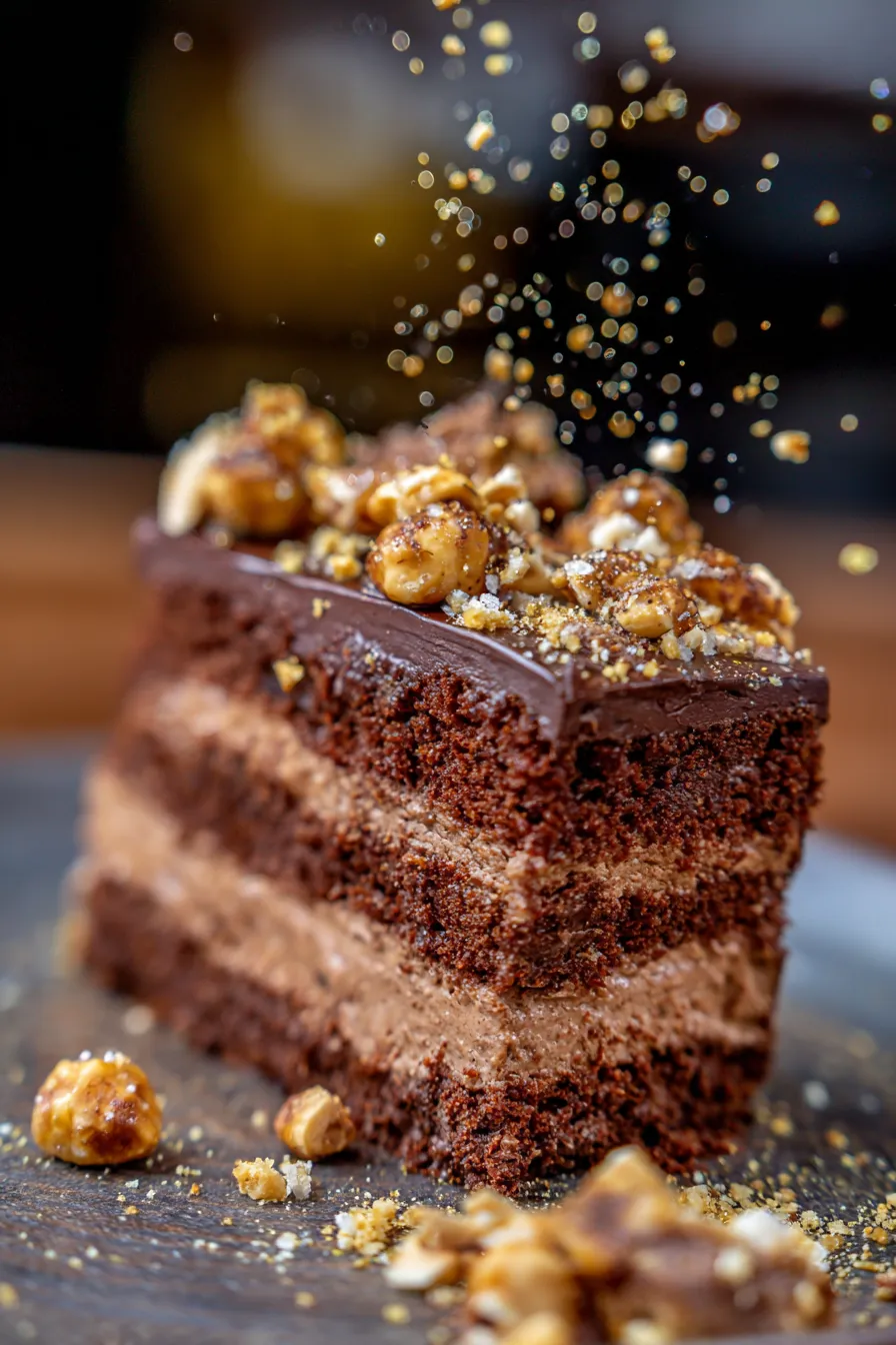 Decadent Chocolate Cake with Hazelnut Crunch Recipe