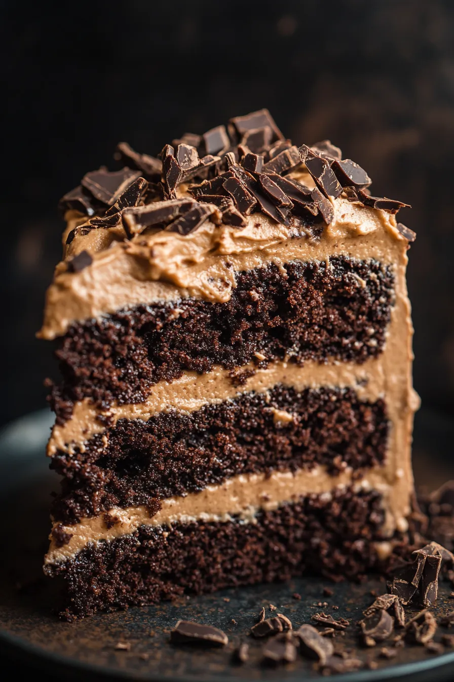 Decadent Chocolate Cake with Creamy Peanut Butter Frosting