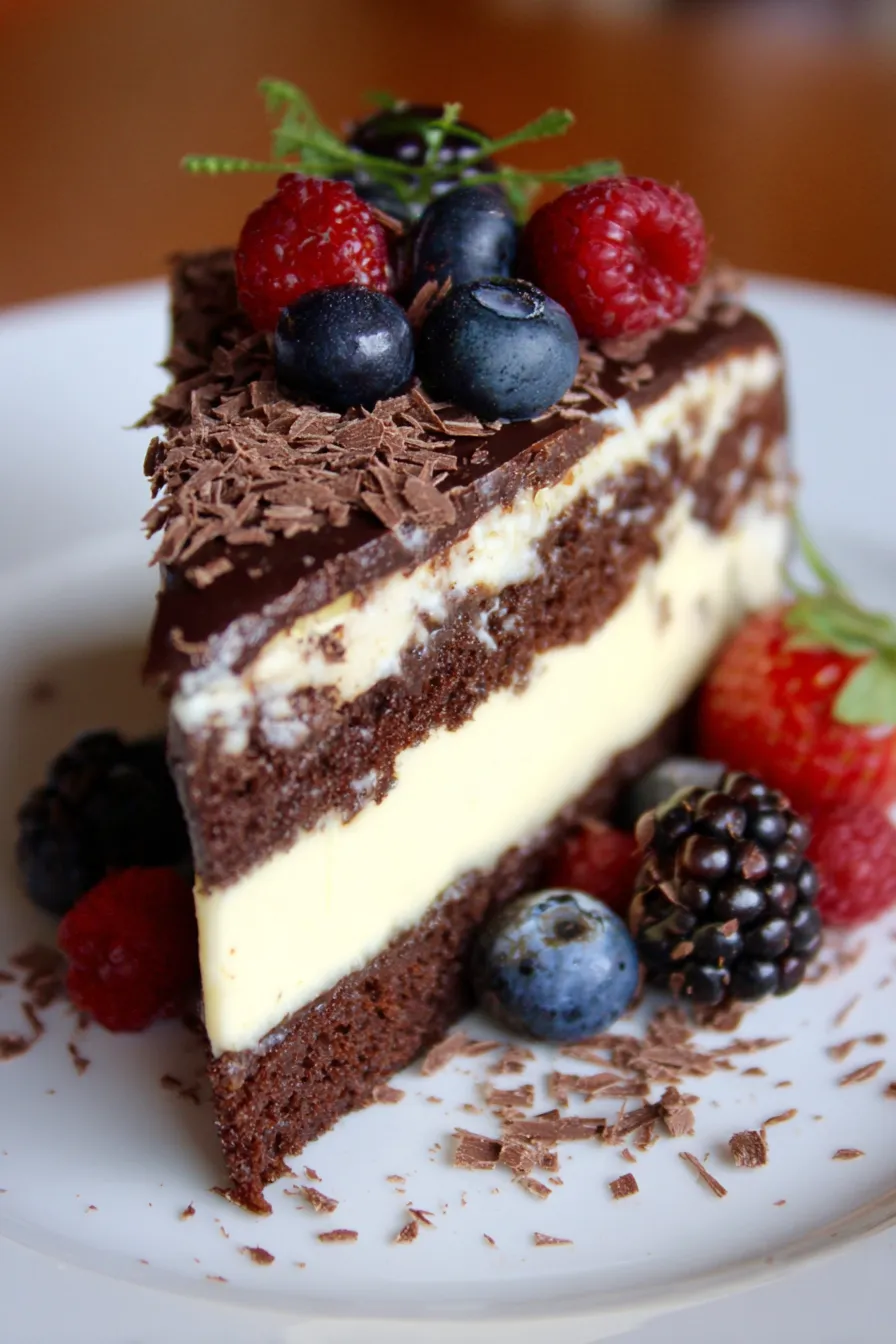 Decadent Chocolate Cake with Vanilla Custard Layers Recipe