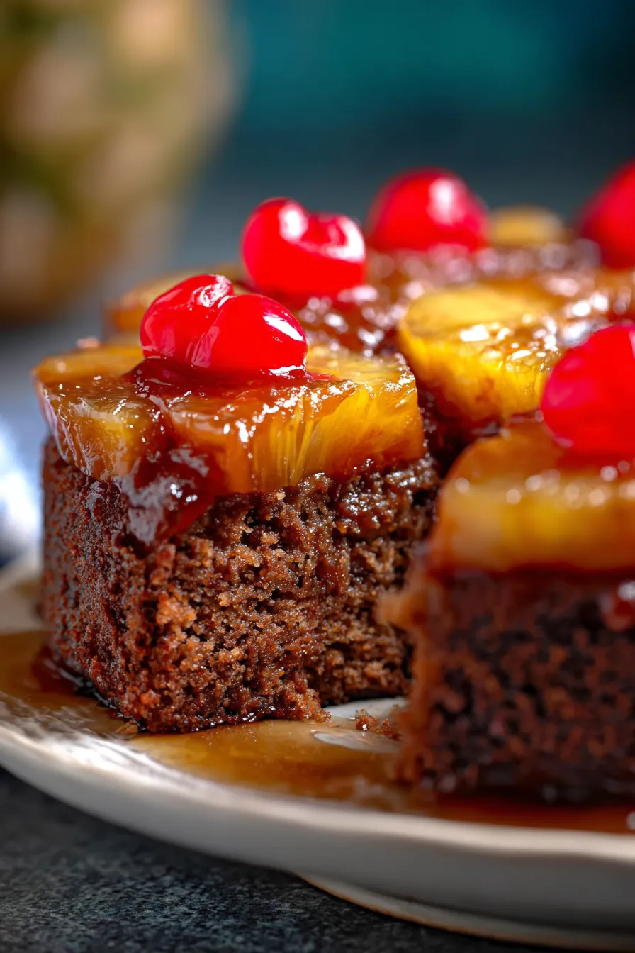 Chocolate Pineapple Upside-Down Cake-ingredients-prep