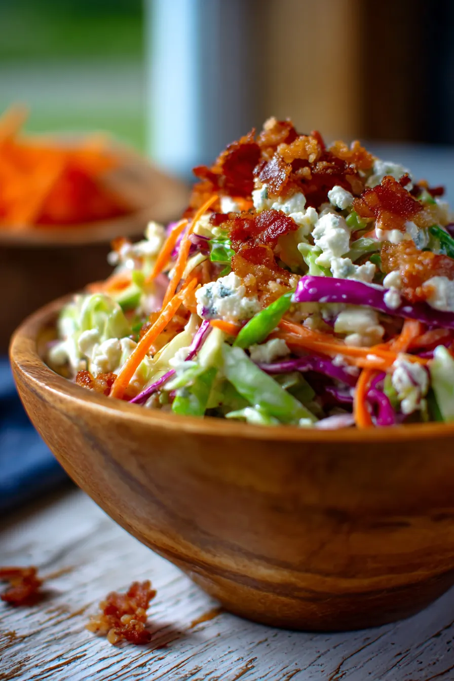 Coleslaw with Blue Cheese & Bacon-texture-vibrant