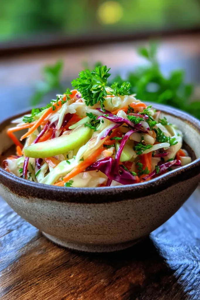 Coleslaw with Green Apple & Celery: Zesty, Fresh & Easy Side!