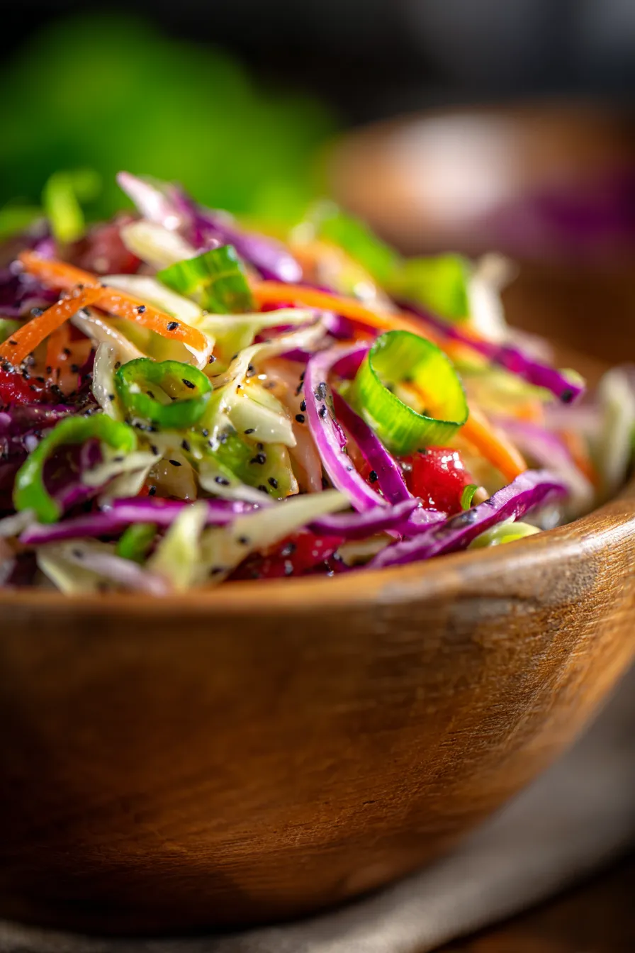 Coleslaw with Maple Poppyseed Dressing-texture-closeup