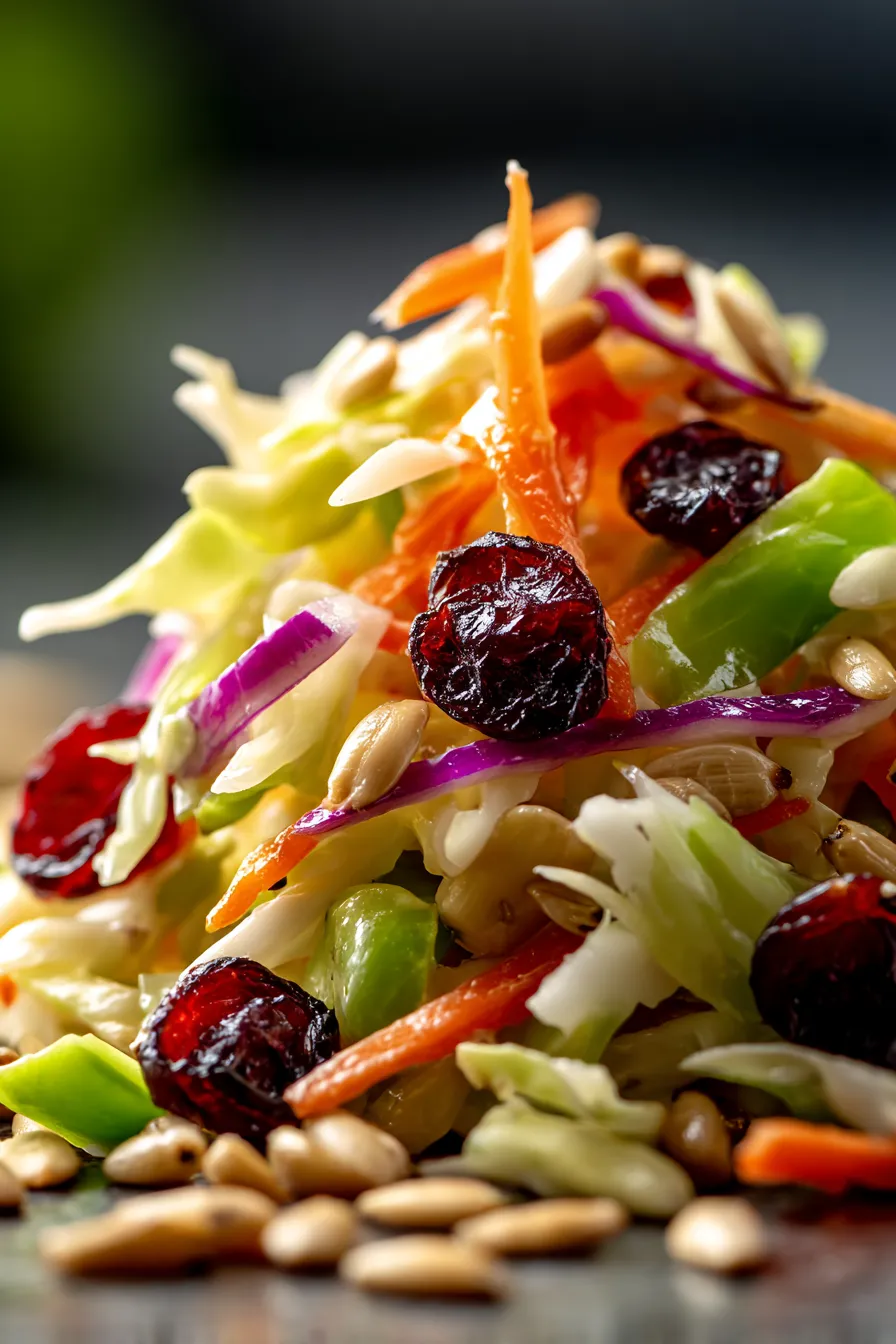 Coleslaw with Raisins and Sunflower Seeds-creamy-texture