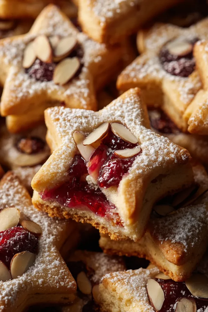 Cranberry Almond Shortbread Stars (Buttery & Easy Recipe)