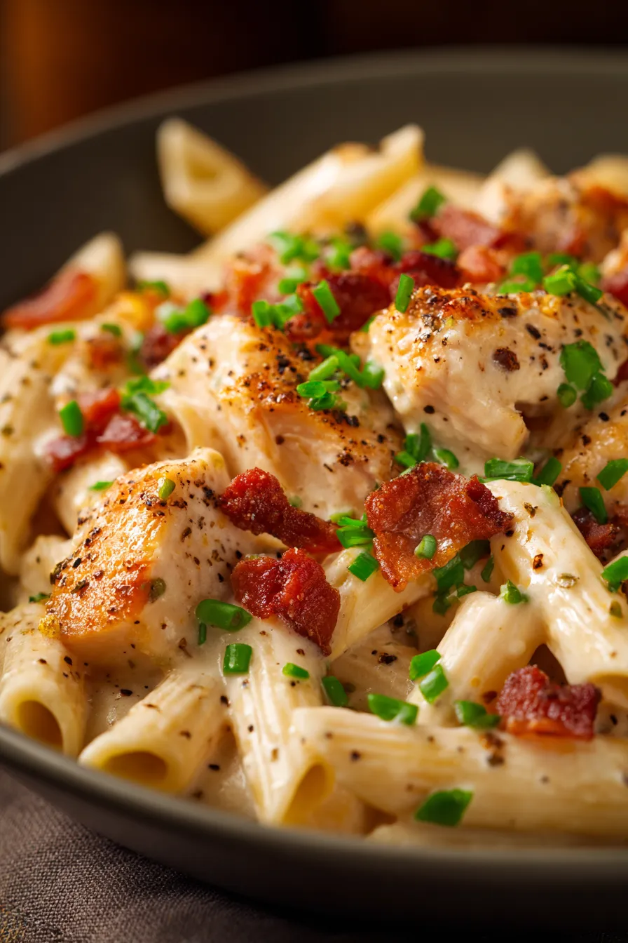 Creamy Chicken Bacon Ranch Pasta | Easy Weeknight Dinner