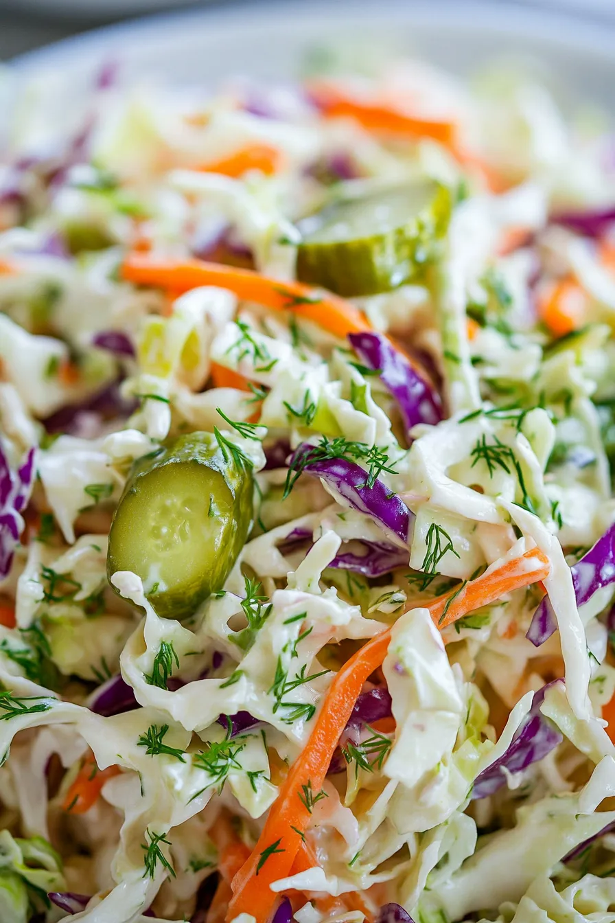Creamy Dill Pickle Coleslaw-ingredients-chopped