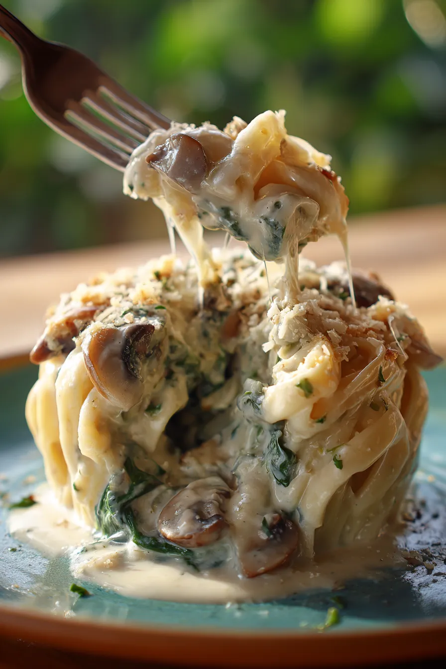 Best Creamy Garlic Alfredo with Spinach & Mushrooms (40 Min)