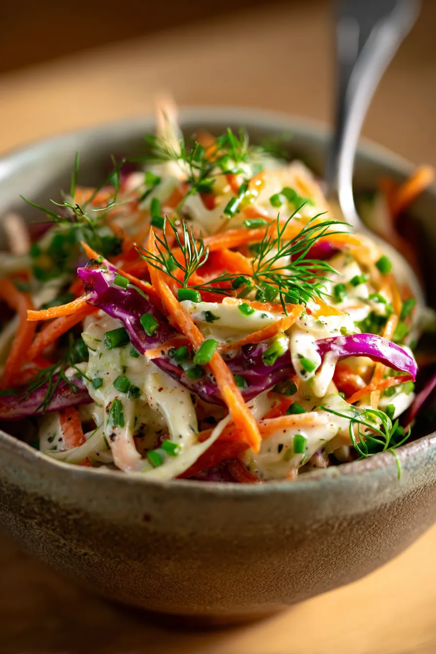 Creamy Herb Coleslaw with Chives-freshingredients-prep