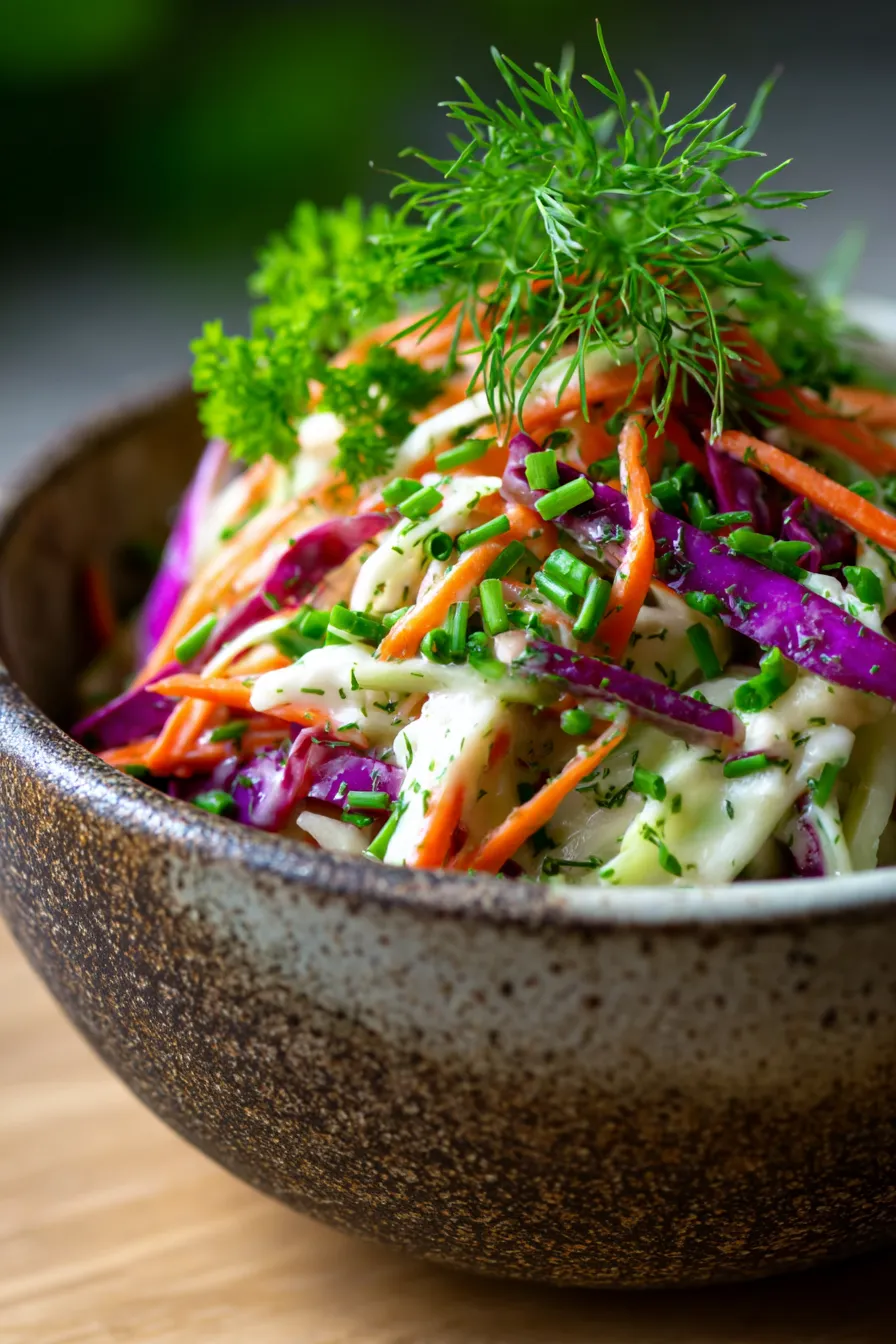 Creamy Herb Coleslaw with Chives: Ultimate Side Dish