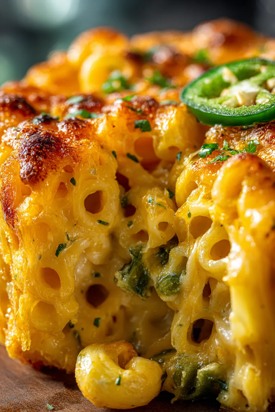 creamy mac and cheese close up spoon