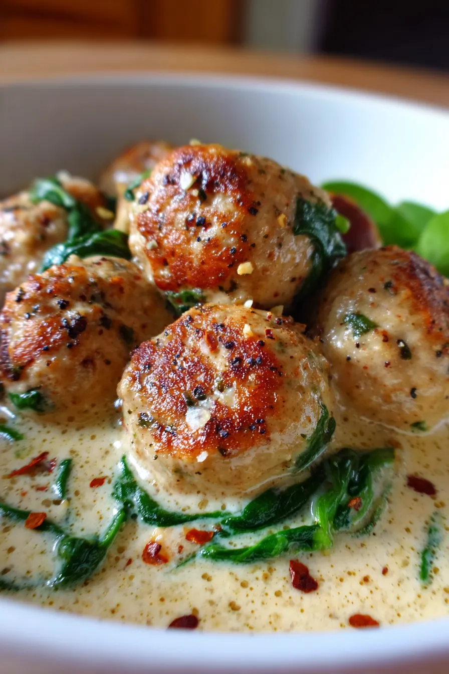 Creamy Spinach Turkey Meatballs for Easy Meal Prep-ingredients-flatlay