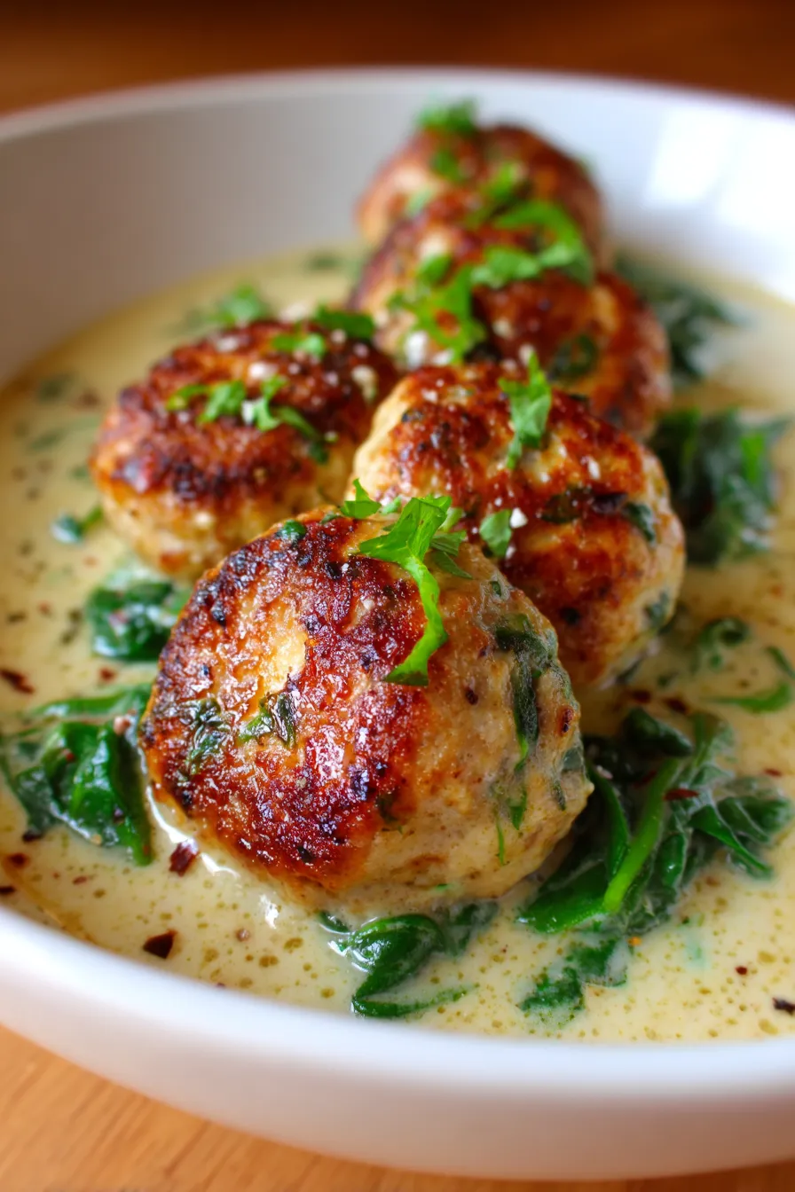 Irresistible Creamy Spinach Turkey Meatballs for Meal Prep
