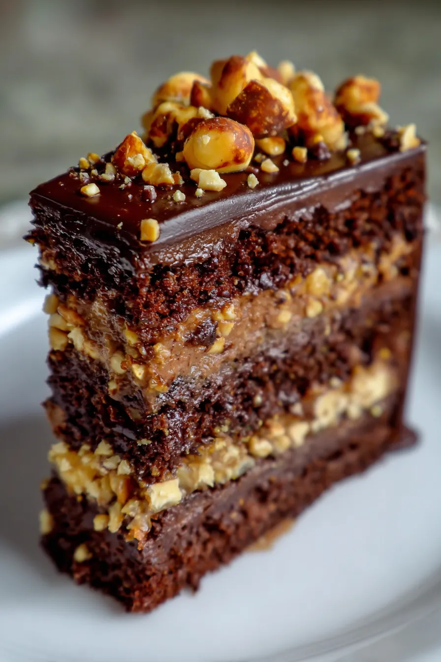 Decadent Chocolate Cake close up