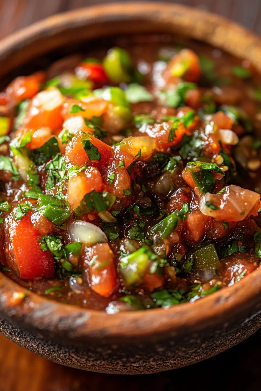 Fire-Roasted Chili Salsa-texture-closeup