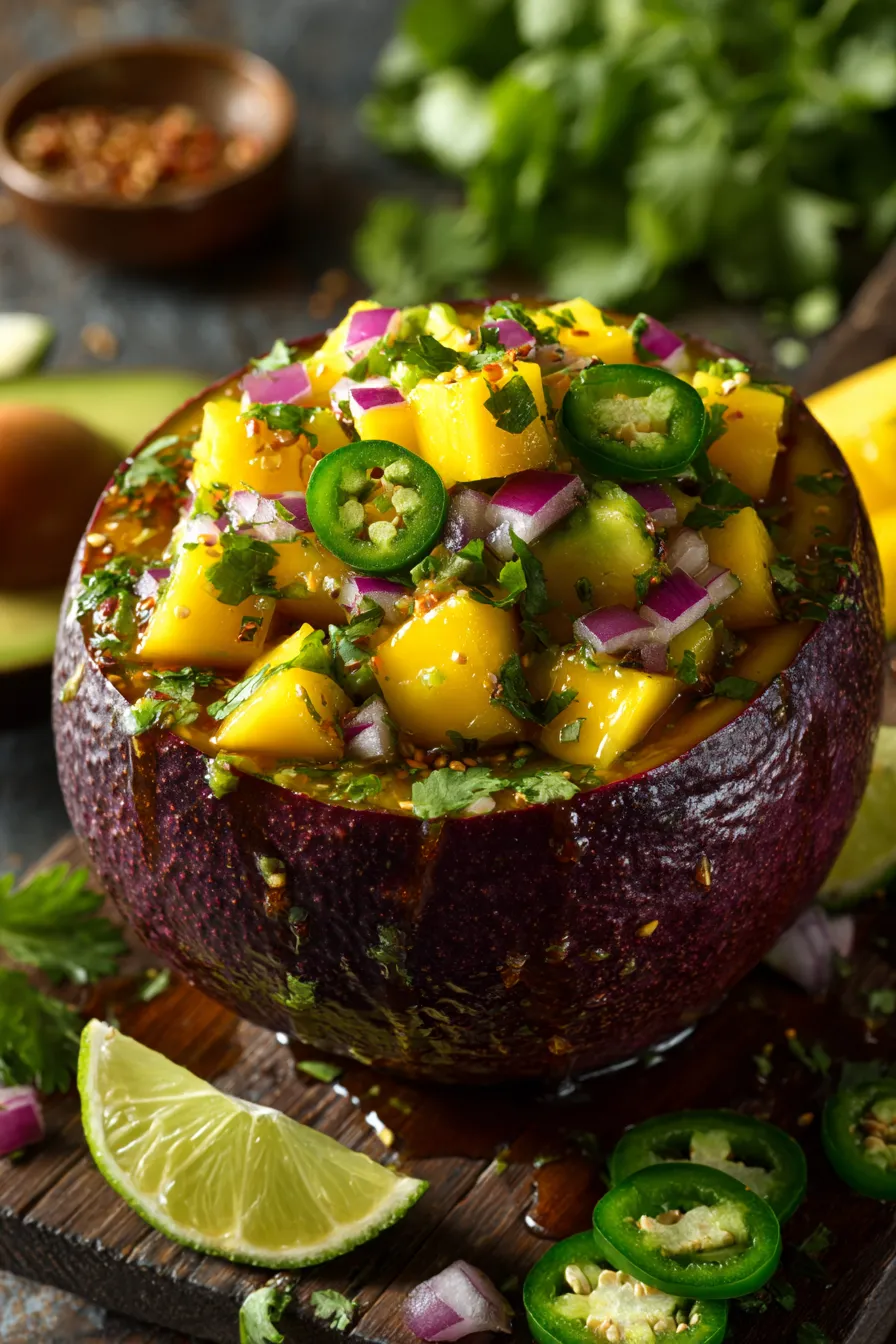fresh salsa texture closeup