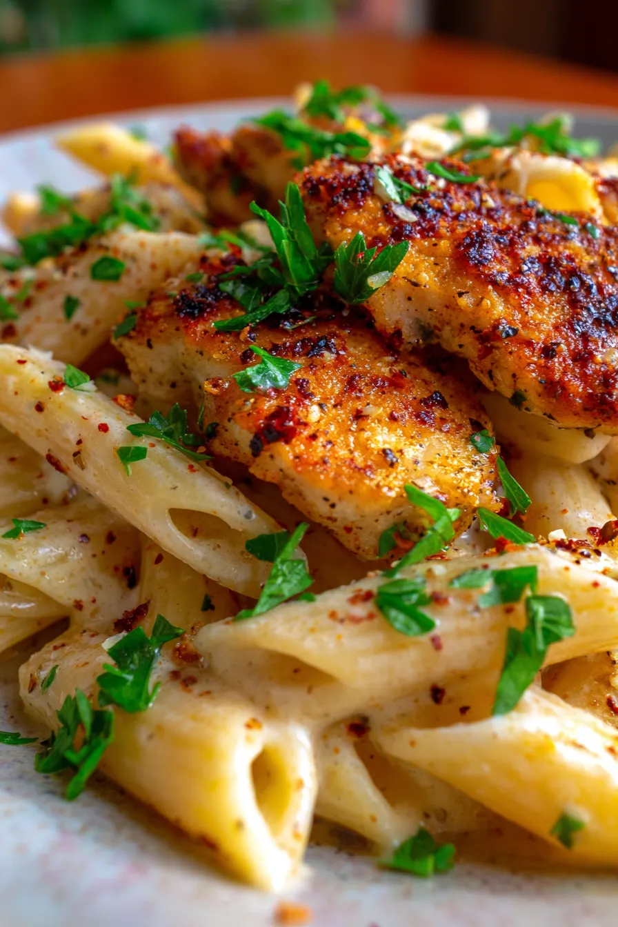 Garlic Parmesan Chicken Pasta-ingredients-prep