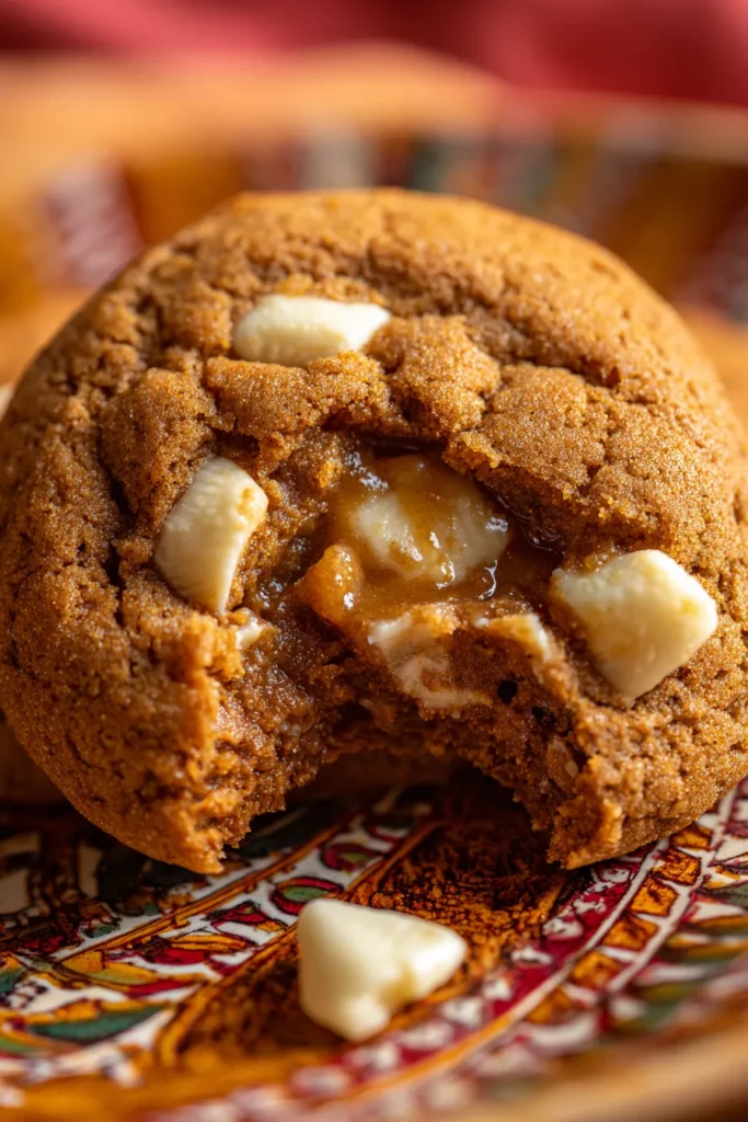 Soft & Chewy Gingerbread White Chocolate Chunk Cookies