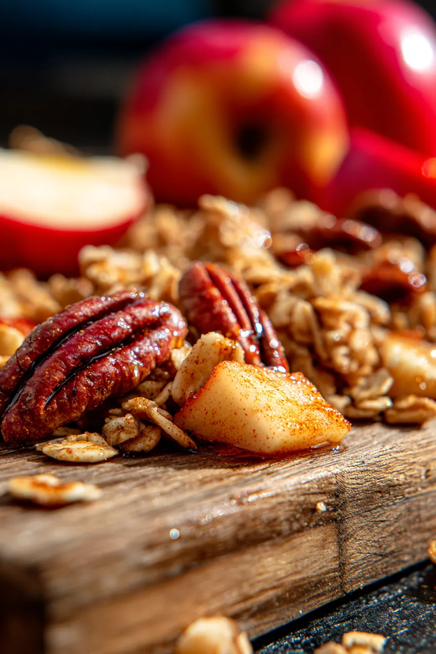 Granola with Roasted Apples & Cinnamon-ingredients-arrangement