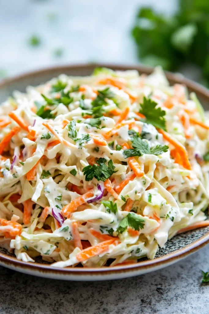 Light & Creamy Greek Yogurt Coleslaw – Healthy Side Dish
