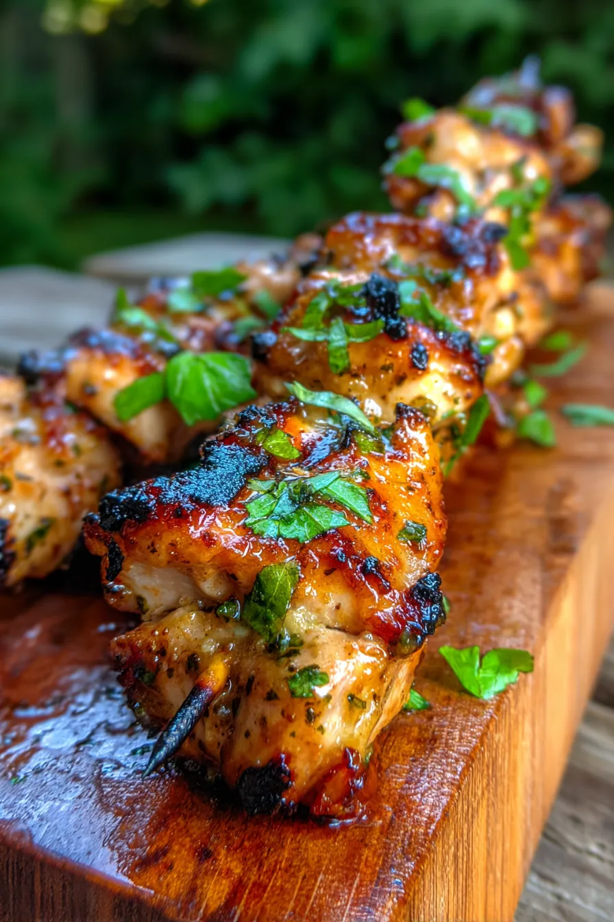 Grilled Ranch Garlic Parmesan Chicken Skewers-plate-side dish