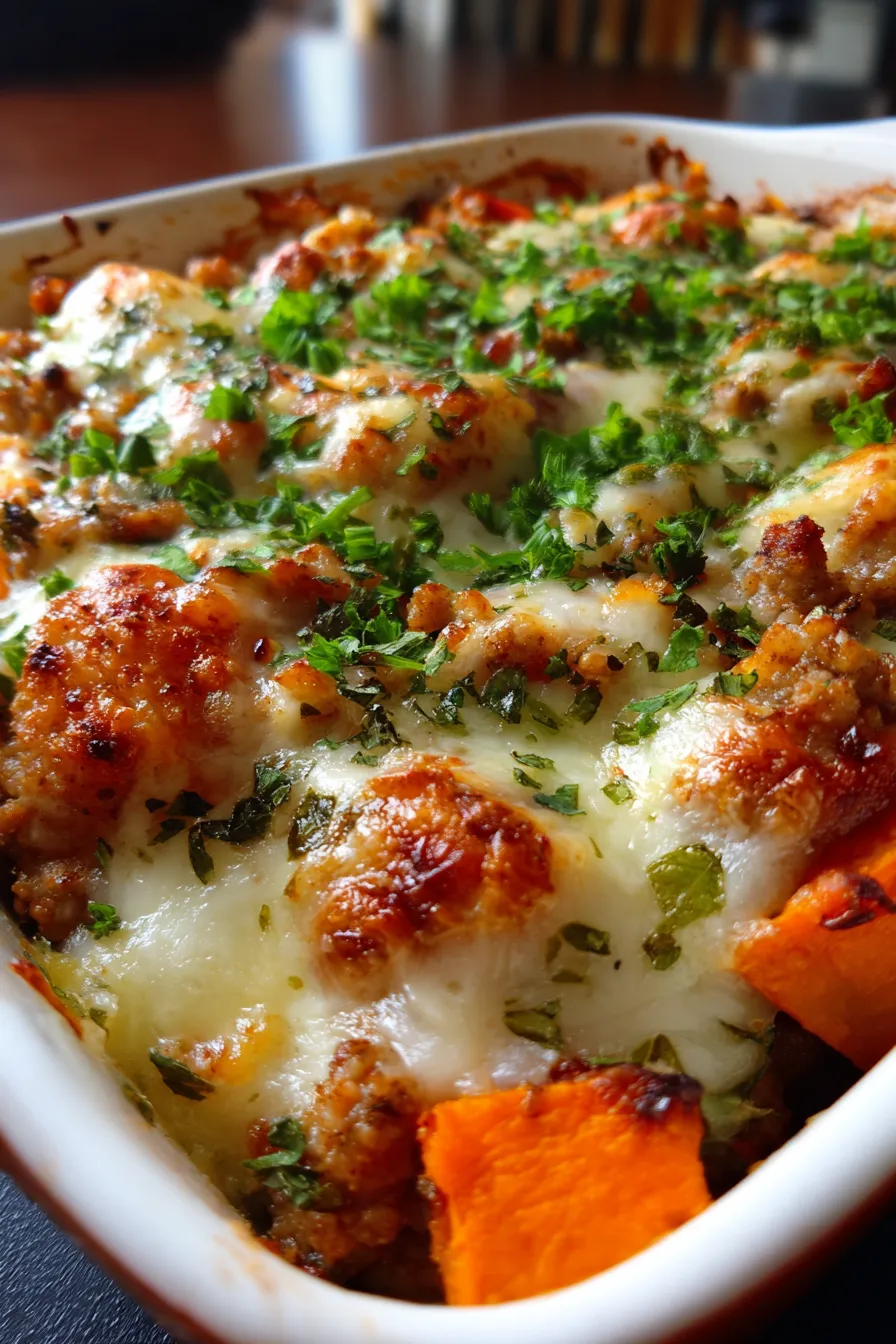 Ground Turkey Sweet Potato Casserole-ingredients-fresh