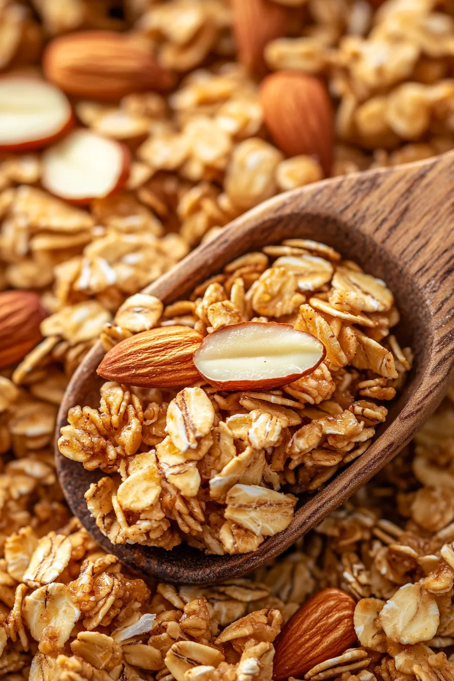 Healthy Breakfast-granola bowl-almonds